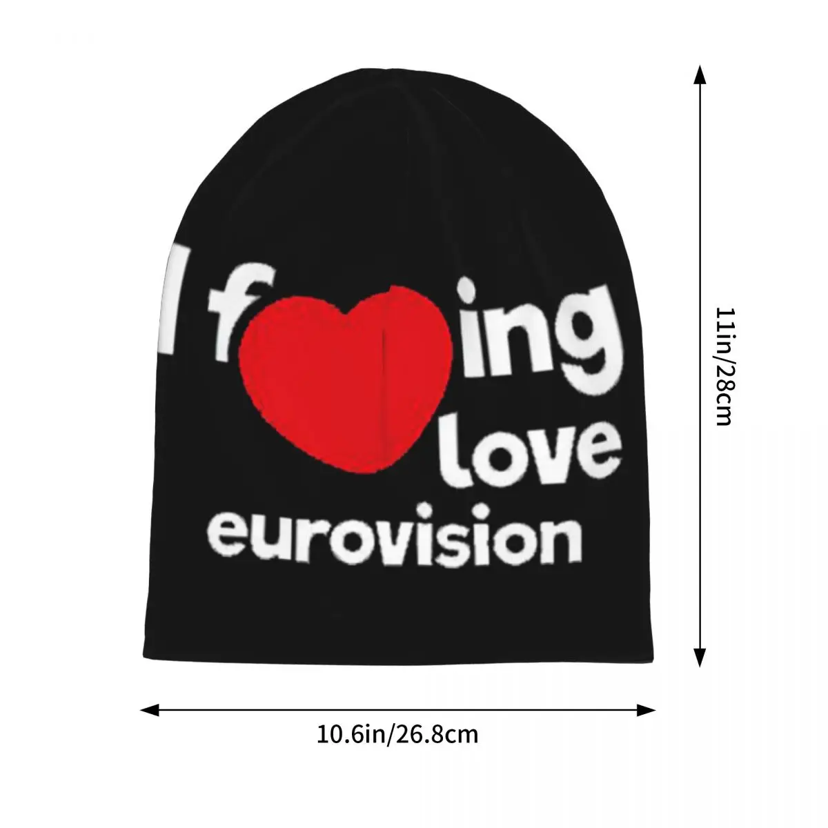 أنا أحب يوروفيجن - قبعات Skullies Beanies بنمط قوس قزح دافئة للخريف والشتاء في الهواء الطلق قبعة محبوكة قبعات بونيه للبالغين من الجنسين