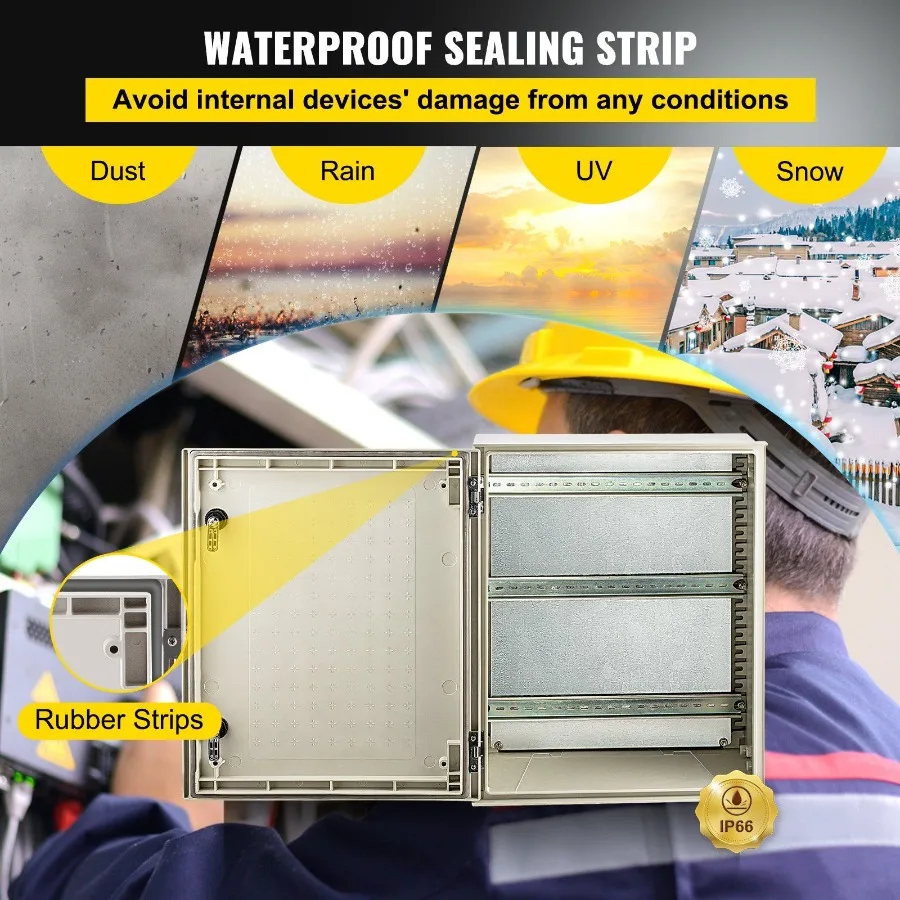 NEMA الضميمة 20x16x8 بوصة NEMA 4X الألياف الزجاجية الصلب صندوق كهربائي IP66 مقاوم للماء الغبار صندوق وصلات متمحور ل Ou