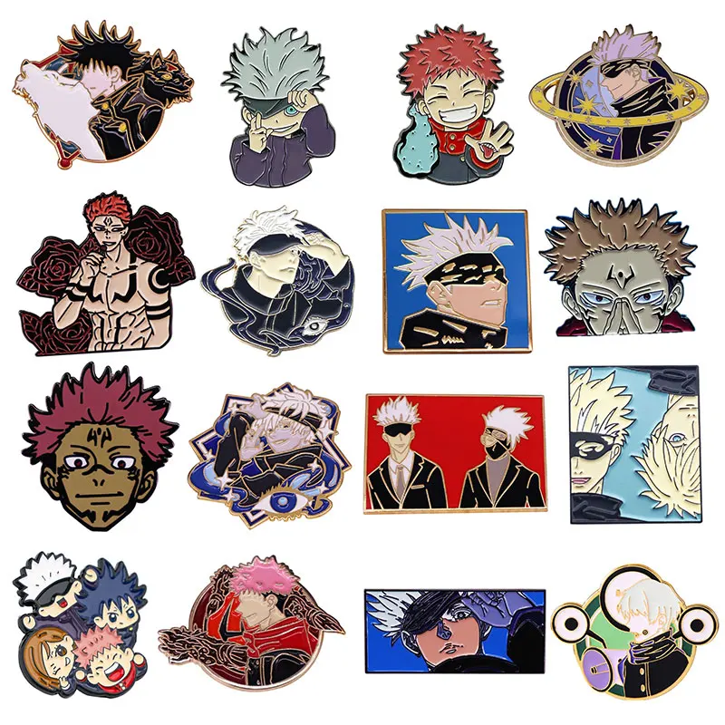 Manga Jujutsu Kaisen Anime Lapel Pins Backpack Jeans Enamel Brooch Pin Women Fashion Jewelry Gifts Cute Boys Cartoon Badges