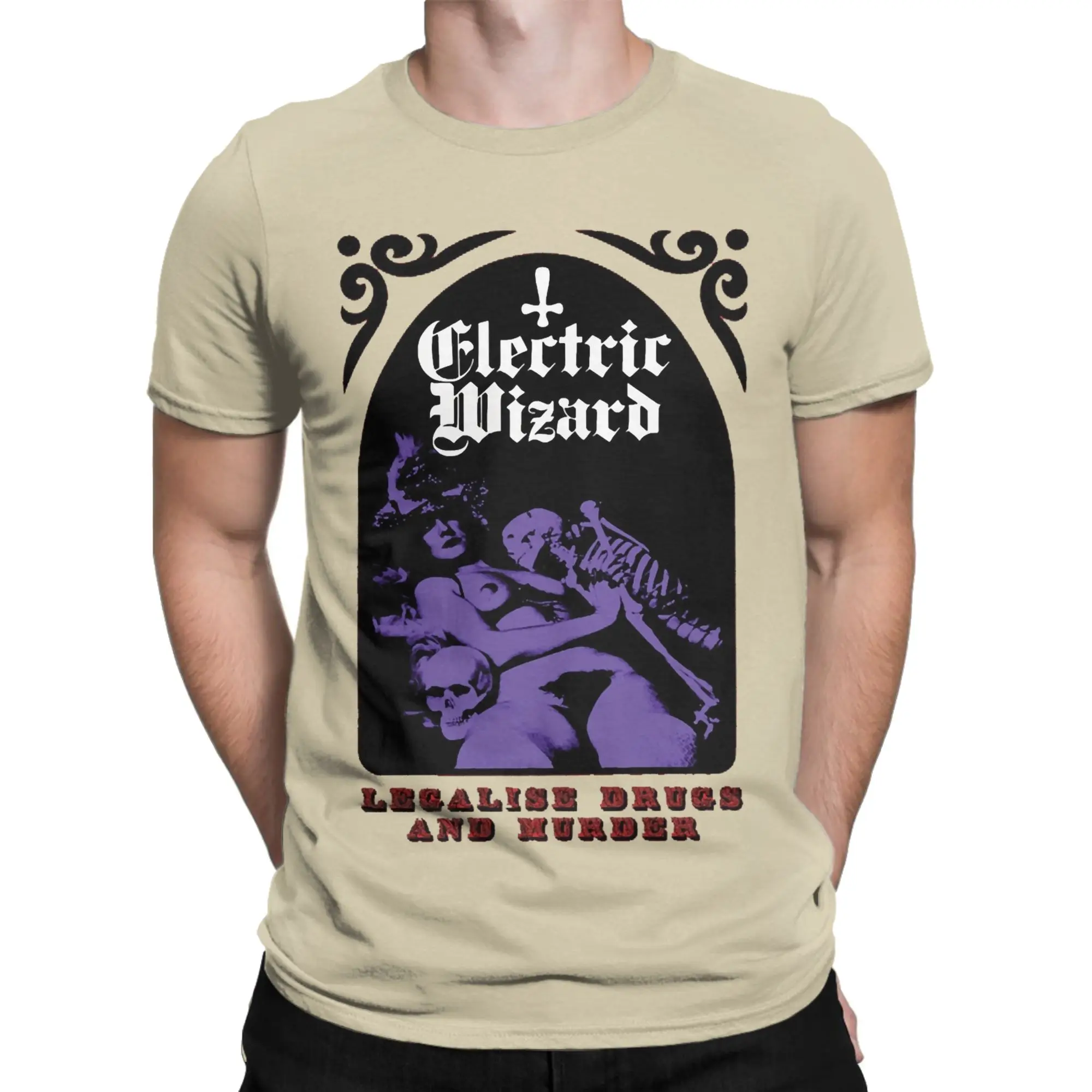 Men Electric Wizards Metal Album T Shirt  Cotton Tops Cool Short Sleeve Crewneck Tee Shirt Graphic T-Shirts
