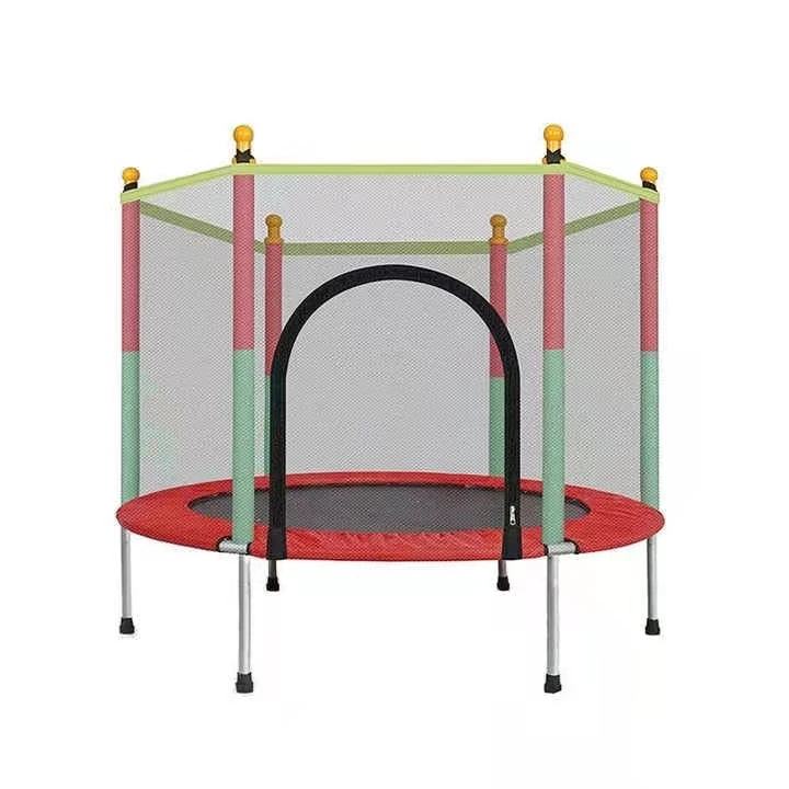 

Jumping Bed Trampoline with Safety Net Bungee Big Children Double Protection elastic bed