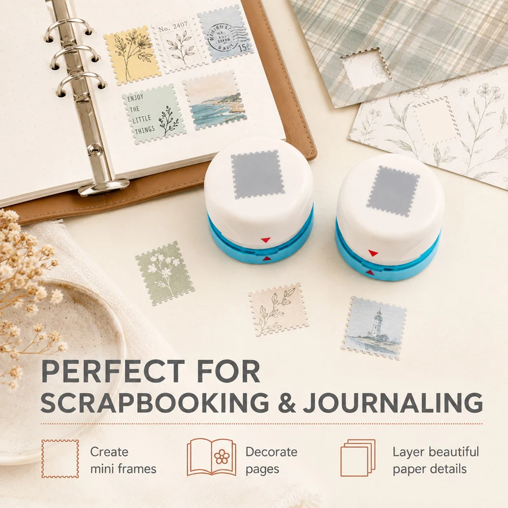 Magnetic Craft Hole Punch,1Inch Everywhere Anywhere Punch,Precise Positioning Framed Window Paper Punches for Cards Making