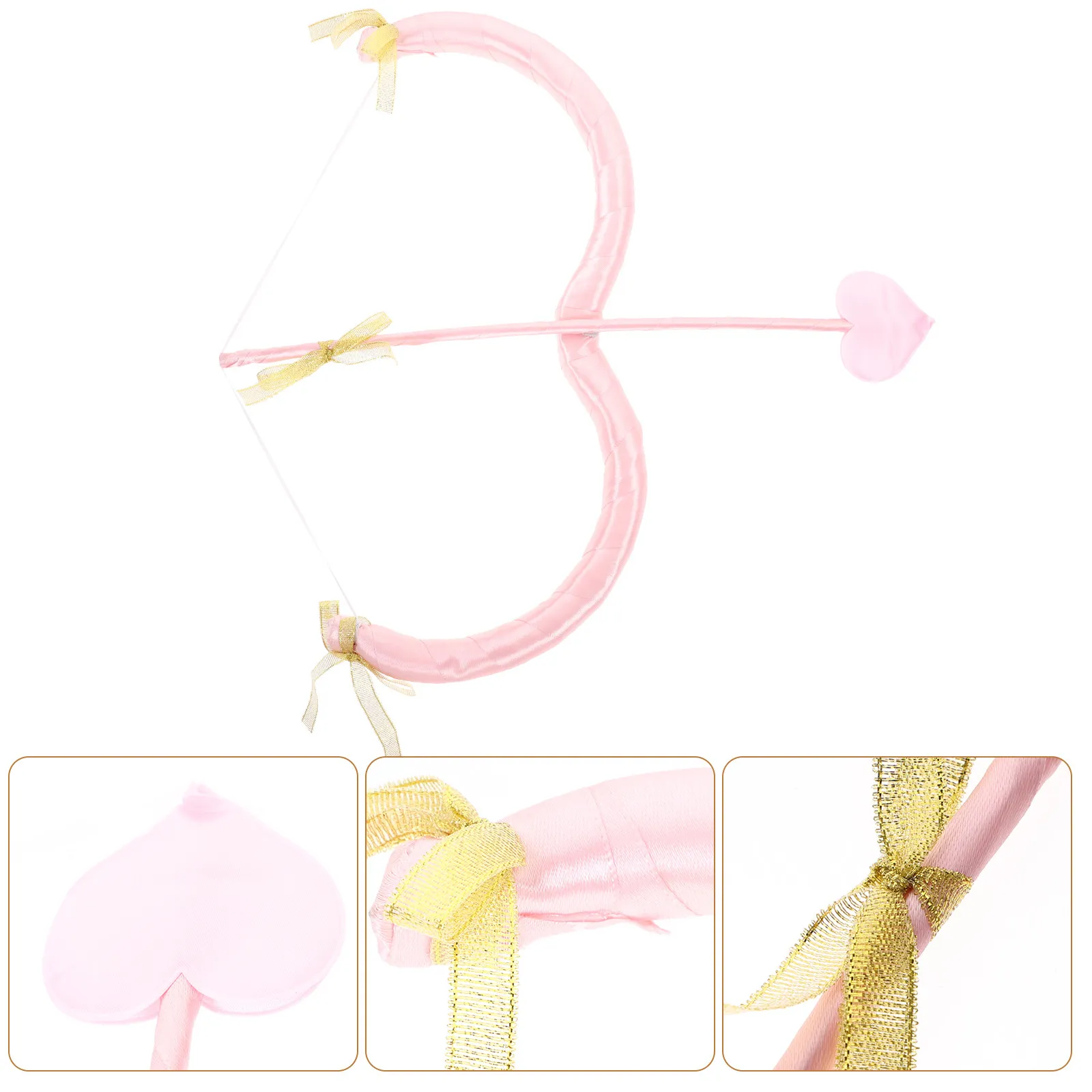 1 Set de Arco y Flecha de Cupido, Material de Espuma y Tela, Accesorio de Disfraz de Cupido para San Valentín, Actuaciones Escolares, Fiestas de Cumpleaños, Cosplay