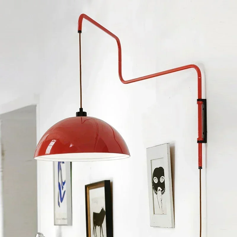 2025 Rotatable Wall Lamp Nordic Led Long Arm Wall Lamp With Plug For Dining Room Bedroom Parlor Restaurant Decor Designer Wall L