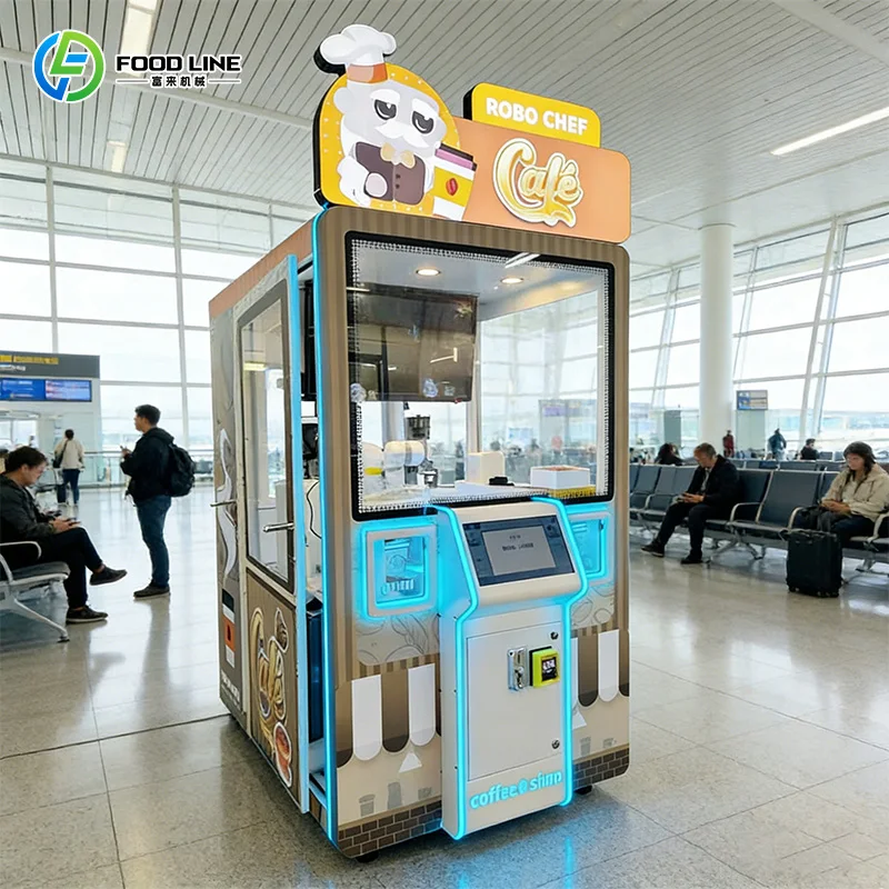 Auto Coffee Vending Robot Commercial Coffee Robot Vending Machine Automatic Robotic Coffee Machine
