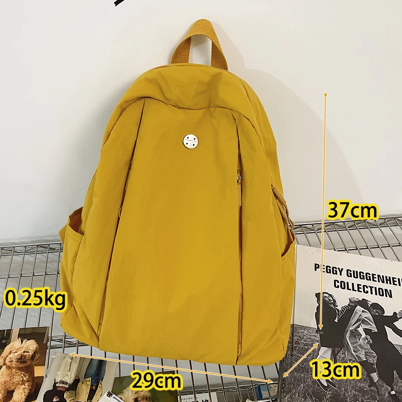 Korean Women Backpack Nylon Laptop Aesthetic Backpack Shoulder Bag School Bags for Teenage Student Backpack Causal Travel Bag