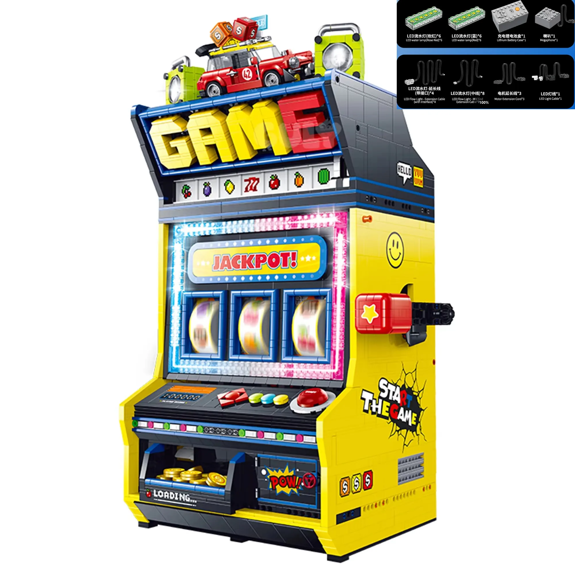 GULY 60542 Creative Fruit Shake Game Machine Building Block Set, 3571pcs, High-Difficulty DIY Educational Assembly Model Toy