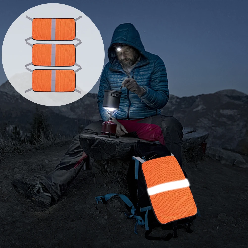 معدات التخييم الستائر الظهر مع شريط عاكس ، المشي لمسافات طويلة ، وضوح عالية ، الحريق ، البرتقالي ، لوحة الأمان ، في الهواء الطلق ، خفيفة الوزن ، 3.