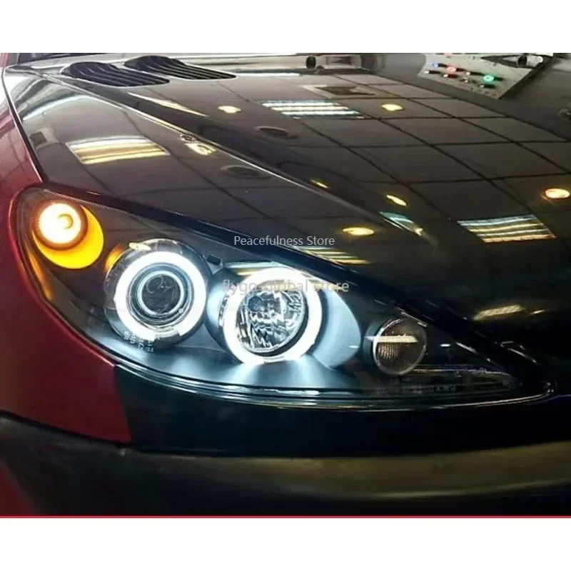 

Подходит для 04-08 Peugeot 206 в сборе для фар, установка линз «ангельские глазки», фара в сборе