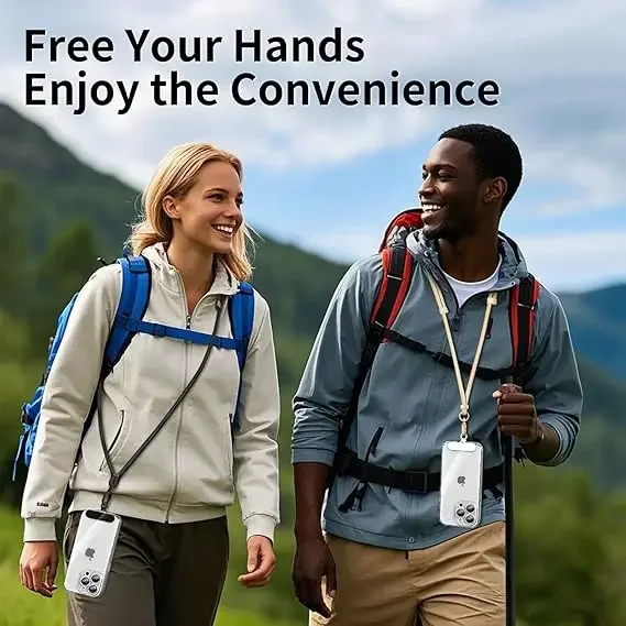 حزام معصم قصير عالمي قابل للتعديل للهاتف المحمول مع تصميم ذاتي القفل ومضاد للسقوط وحزام هاتف من البوليستر المتين #6