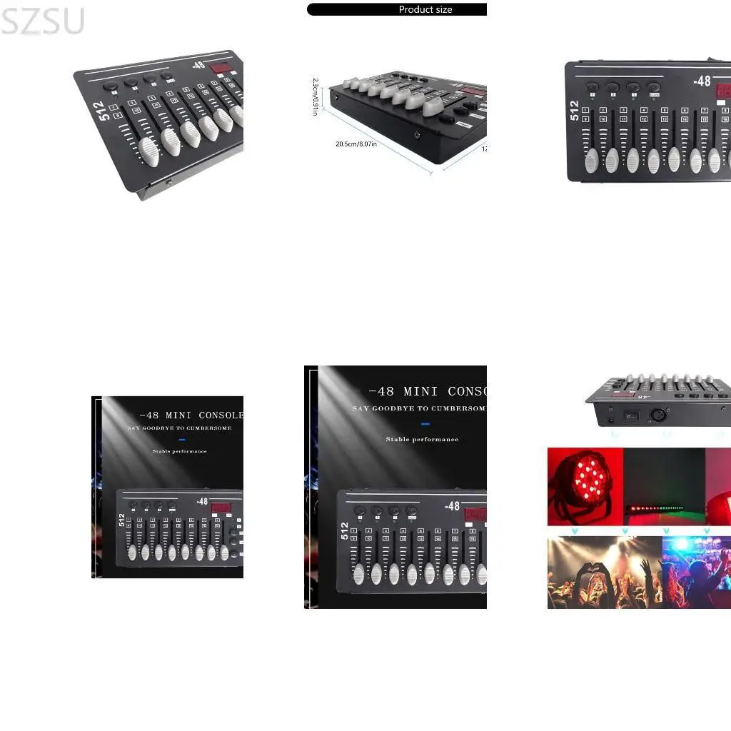 

SZSU Lightweight DMX512 Stage Lighting Controller 3PIN 2W Low Power Offering Versatiled Effects And Easy to Operate
