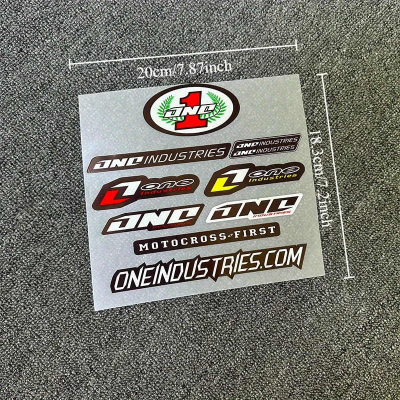 1SET One Industries Motocross Vinyl Sticker Pack, Waterproof UV Resistant for Dirt Bike, Helmet, Car, Holiday Gift