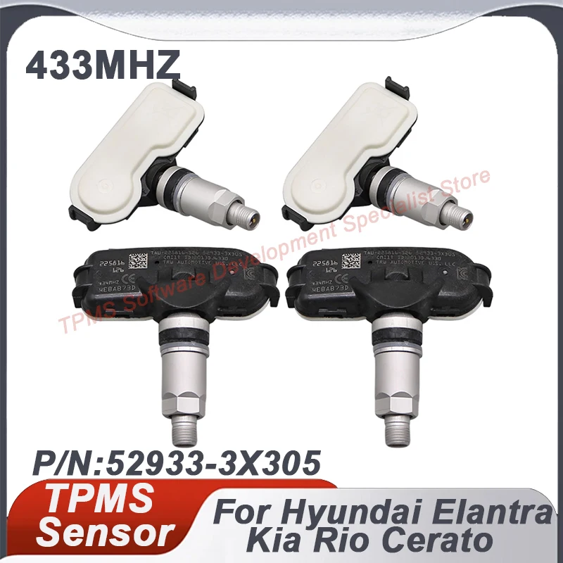 

1/4PCS Tire Pressure Sensor 529333X305 TPMS Sensor For Hyundai Elantra 2014-2015 Kia Rio Cerato 433MHZ 52933-3X300
