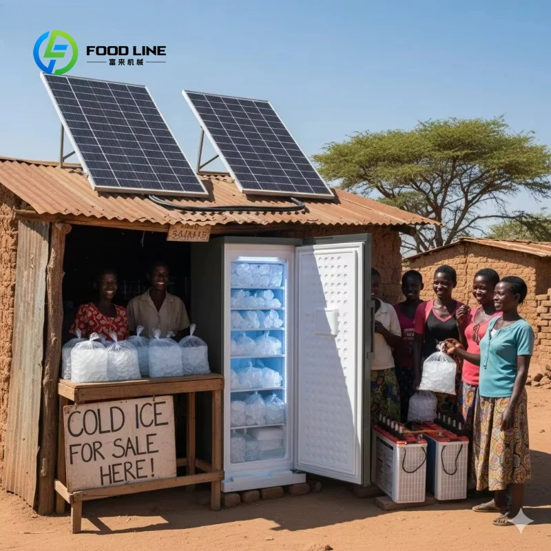 Customized Fast Freezing DC24V 198L 255L 11/14 Layers Solar System Ice Cube Upright Freezer Per Day 60KG Solar Ice Block Machine