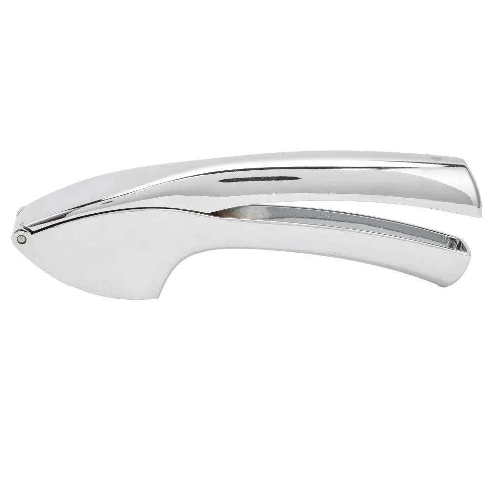 Zinc Alloy Garlic Press Crusher Easy to Use Silver Ginger Masher Tool Easy Clean Ergonomic Handle Garlic Squeeze Press