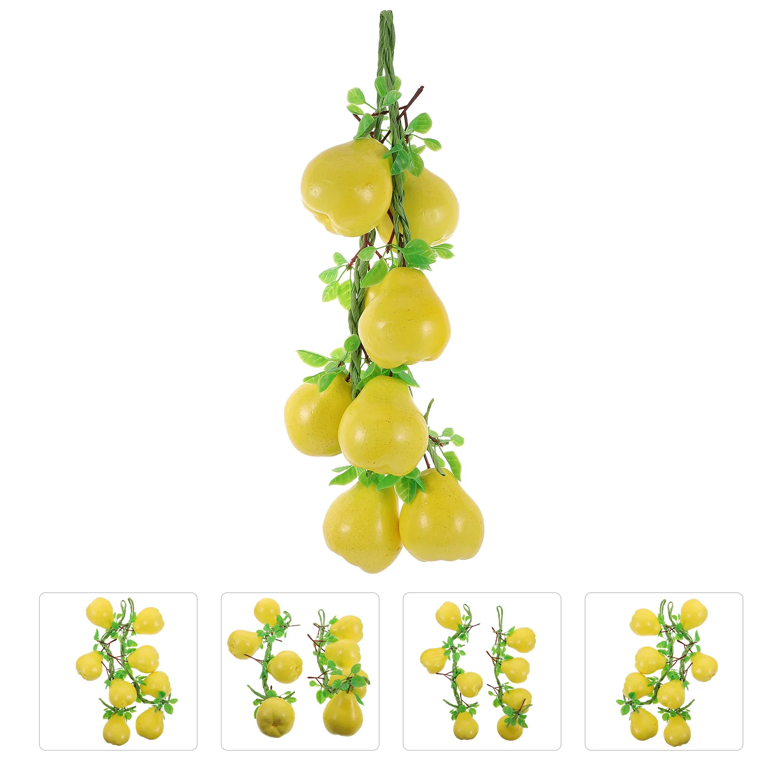 

2 Pcs Simulation Fruit Hanging String Home Decor Ornament Shape Pvc Child Background