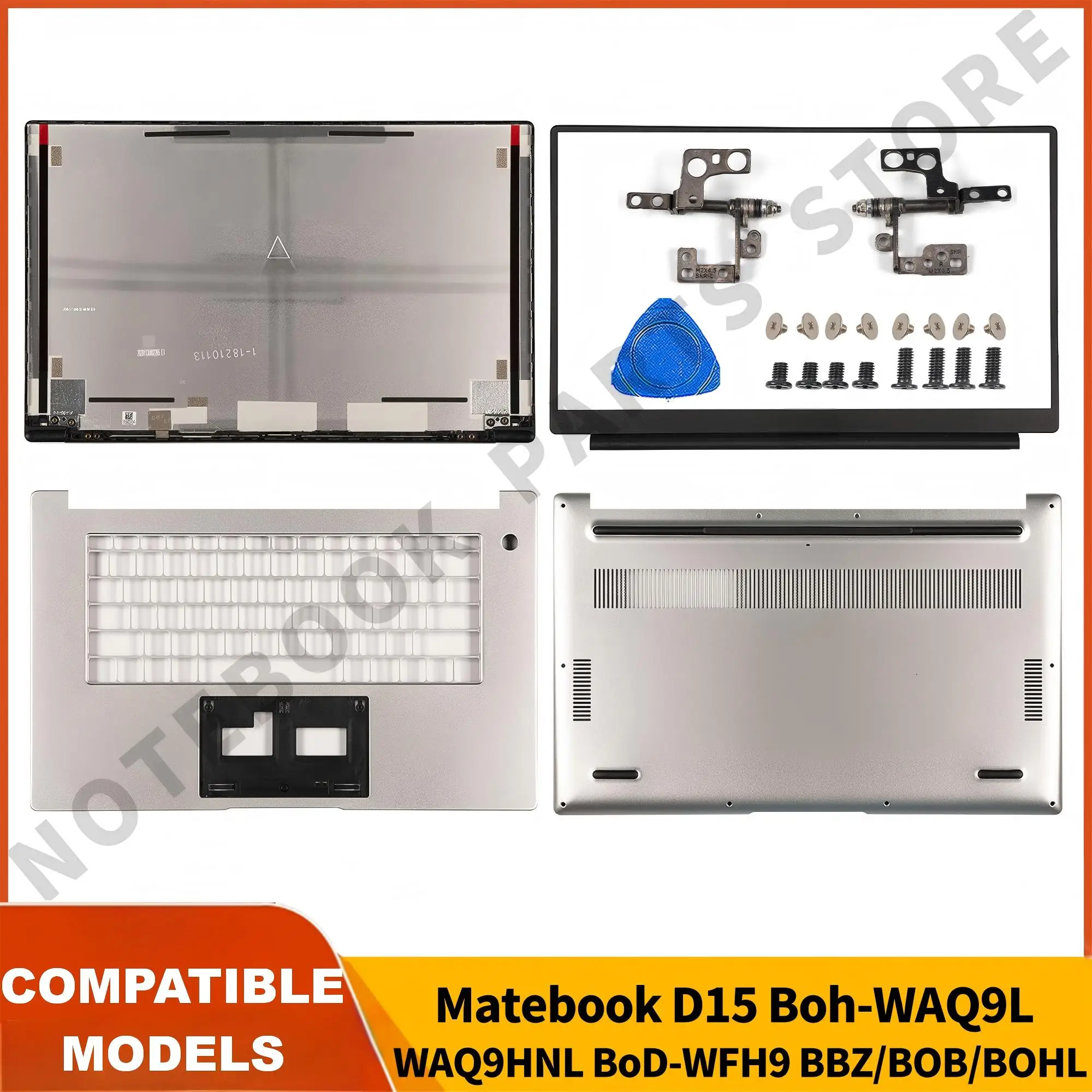 New Parts For Matebook D15 Boh-WAQ9L Bob-WAE9P BBZ-WBE9 BoD-WFH9 BwM-WFQ9 BOB BOHL BOH Back Cover Front Bezel/Palmrest/Bottom