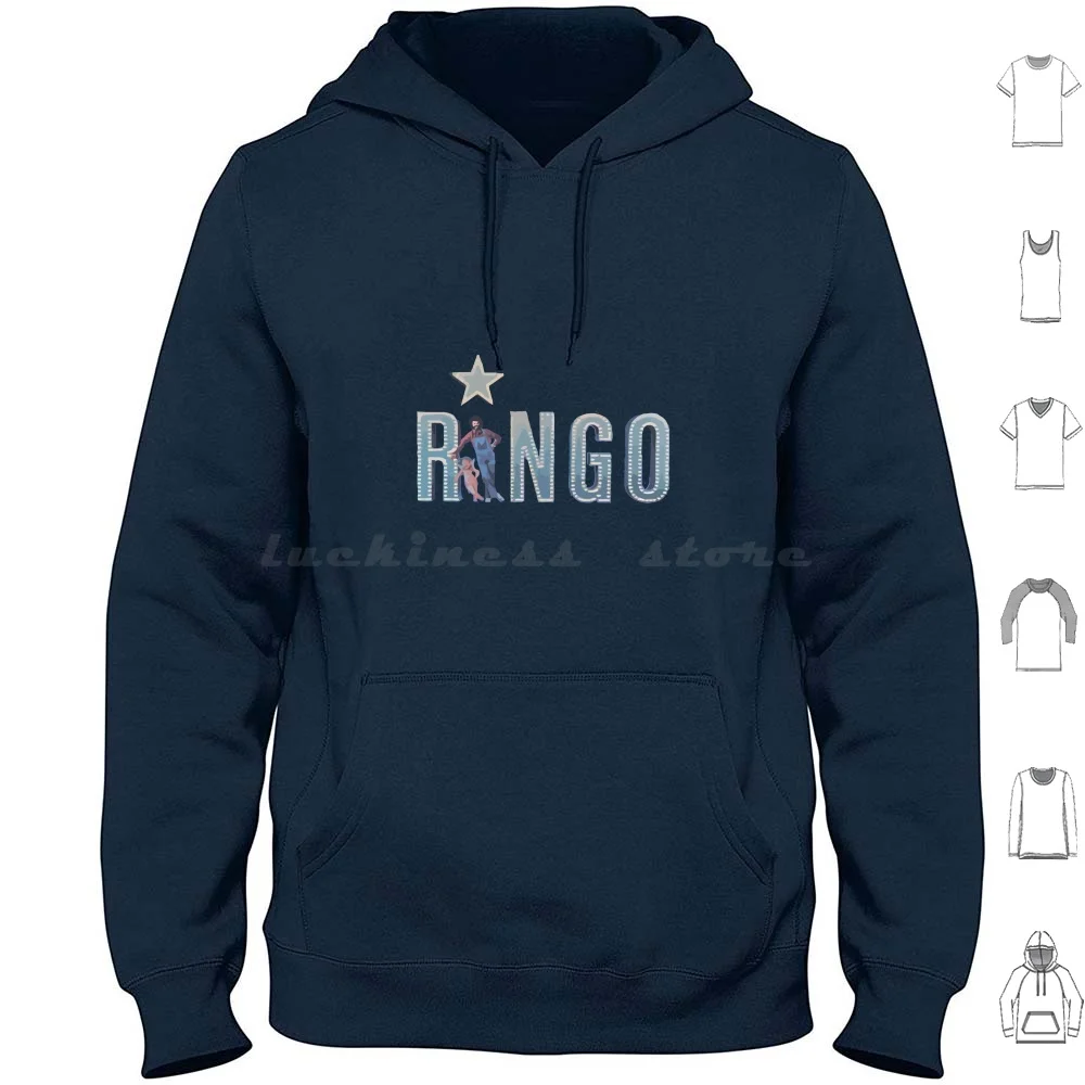 Ringo ( 1973 )-Minimalist Album Logo Hoodies Long Sleeve 1973 Ringo Solo Youre Sixteen It Dont Come Easy The Music 60s