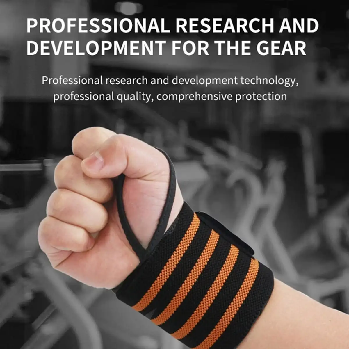 1pc Fitness Wristband Weightlifting Gym Cross TrainingFitness Thickened Thumb Support Strap Strength Hand Support Rod Wristband