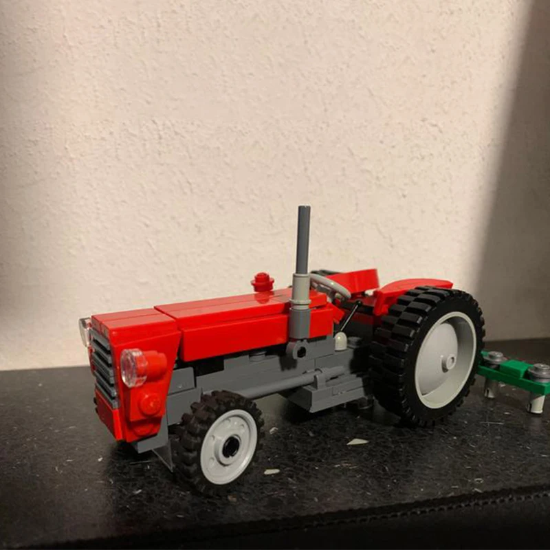 MOC Farm tractor Massey Ferguson CityLarge trucks Building Blocks Assembly Model Bricks Display Creative Children Toys Gifts