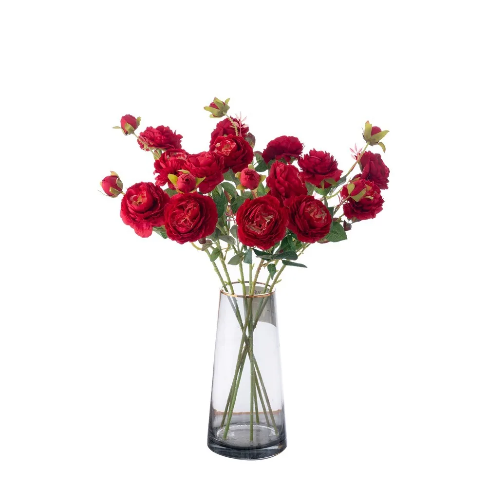 

6pcs/lot Valentine's Day gift Artificial Peony Flowers DIY Home Wedding Party Decor Home Hotel arrangement ornament Blooms