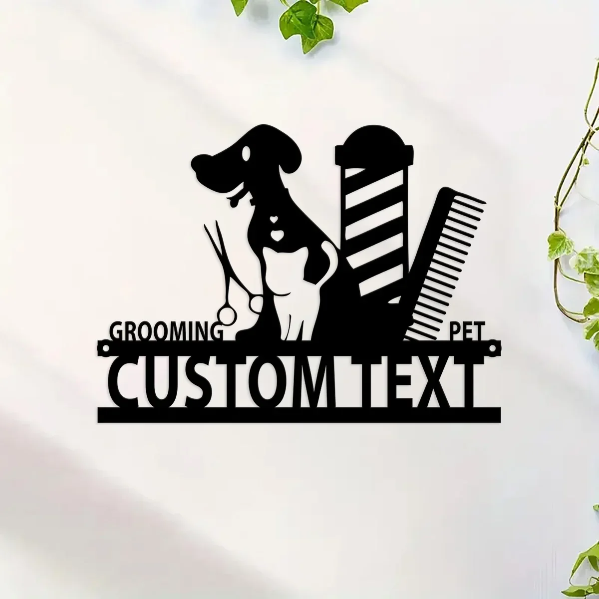 Custom Personalized Pet Grooming Salon Metal Sign,Personalized Groomer Name Sign,Home Decor,Animal Barber Shop Decoration