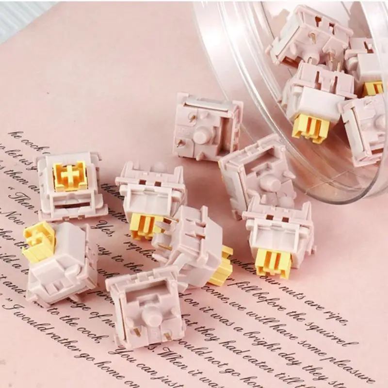 Tombol Keyboard Game mekanis, sakelar senyap, saklar Keyboard desain senyap dengan 5 pin untuk Tablet