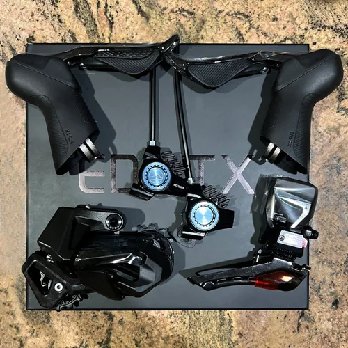 Grupo de bicicleta de carretera electrónica inalámbrica WHEELTOP EDS TX, 7-14 velocidades, desviador delantero y trasero, carbono, compatible con llanta/freno de disco