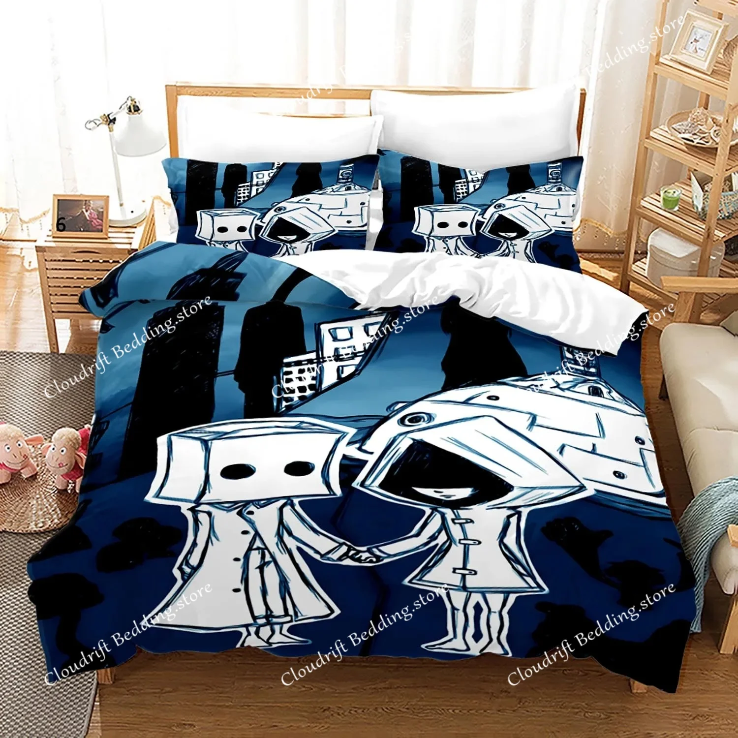 

Little Nightmares Bedding Set Single Twin Full Queen King Size Bed Set Adult Kid Bedroom Duvet Cover Sets 3D Anime Bed Sheet Set