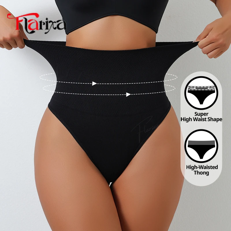 Flarixa бесшовные компрессионные трусики-стринги Waist Cincher, утягивающие трусики, удобные корректирующие трусы для женщин с высокой талией, стройнящие
