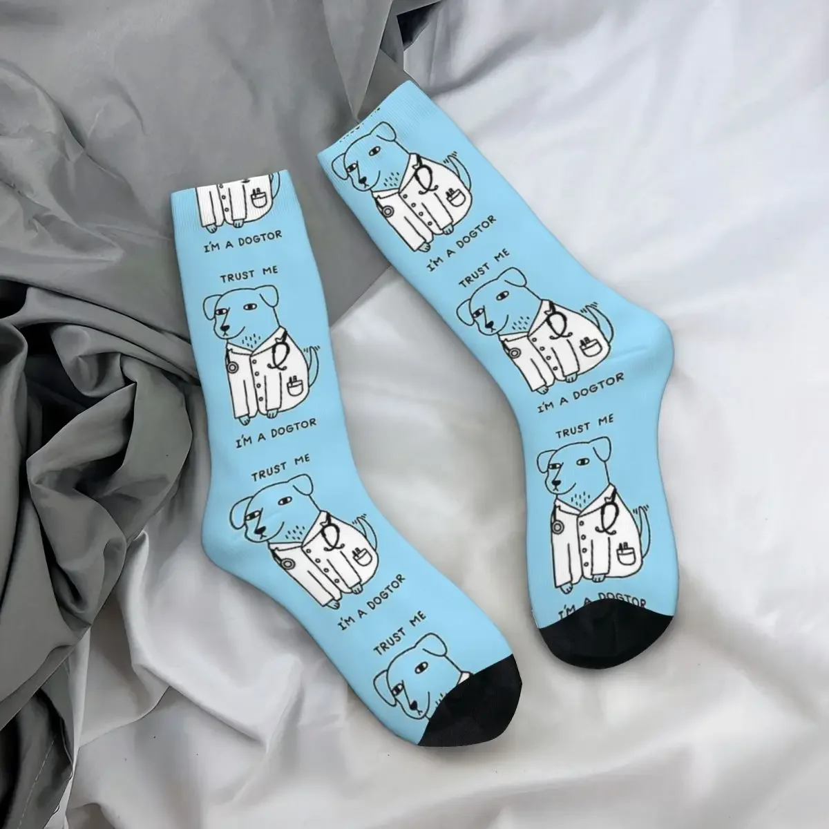 Dogtor Socks Harajuku Super Soft Stockings All Season Long Socks Accessories for Unisex Christmas Gifts