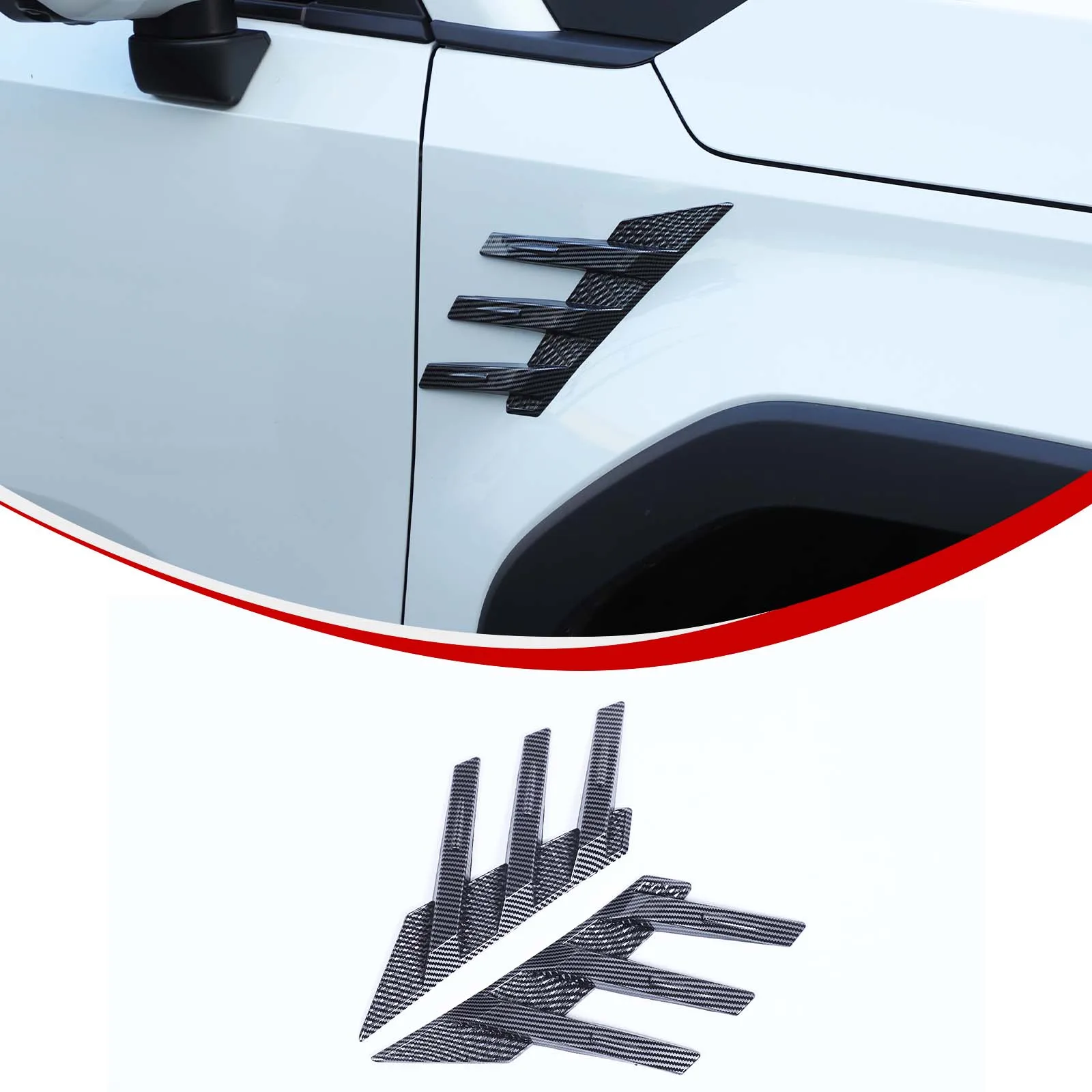 

For Toyota Land Cruiser Prado 250 LC250 2024+ TPU Carbon Fiber Car side fender fender ventilation board sticker car accessories