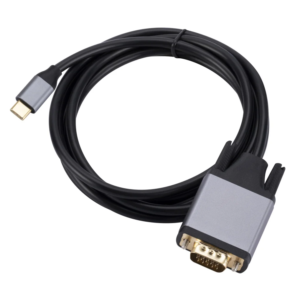 USB C do kabel VGA typ adaptera C do konwerter VGA kabel Adapter do odtwarzania ekranu projekcyjnego laptopa