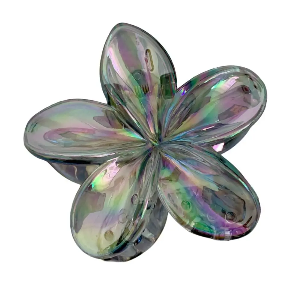 

Sweet Hairpin Flower Hair Clip Grab Clip Blingbling Transparent Hair Clip Plastic Shark Clip Plastic Large Hair Claw Travel