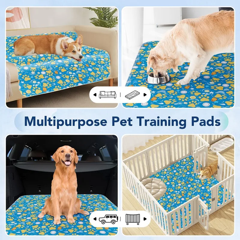 Washable Pee Pad For Dogs, 2 Pack Reusable Puppy Pads Waterproof Wee Wee Dog Pads, Absorbent Pet Potty Training Mats