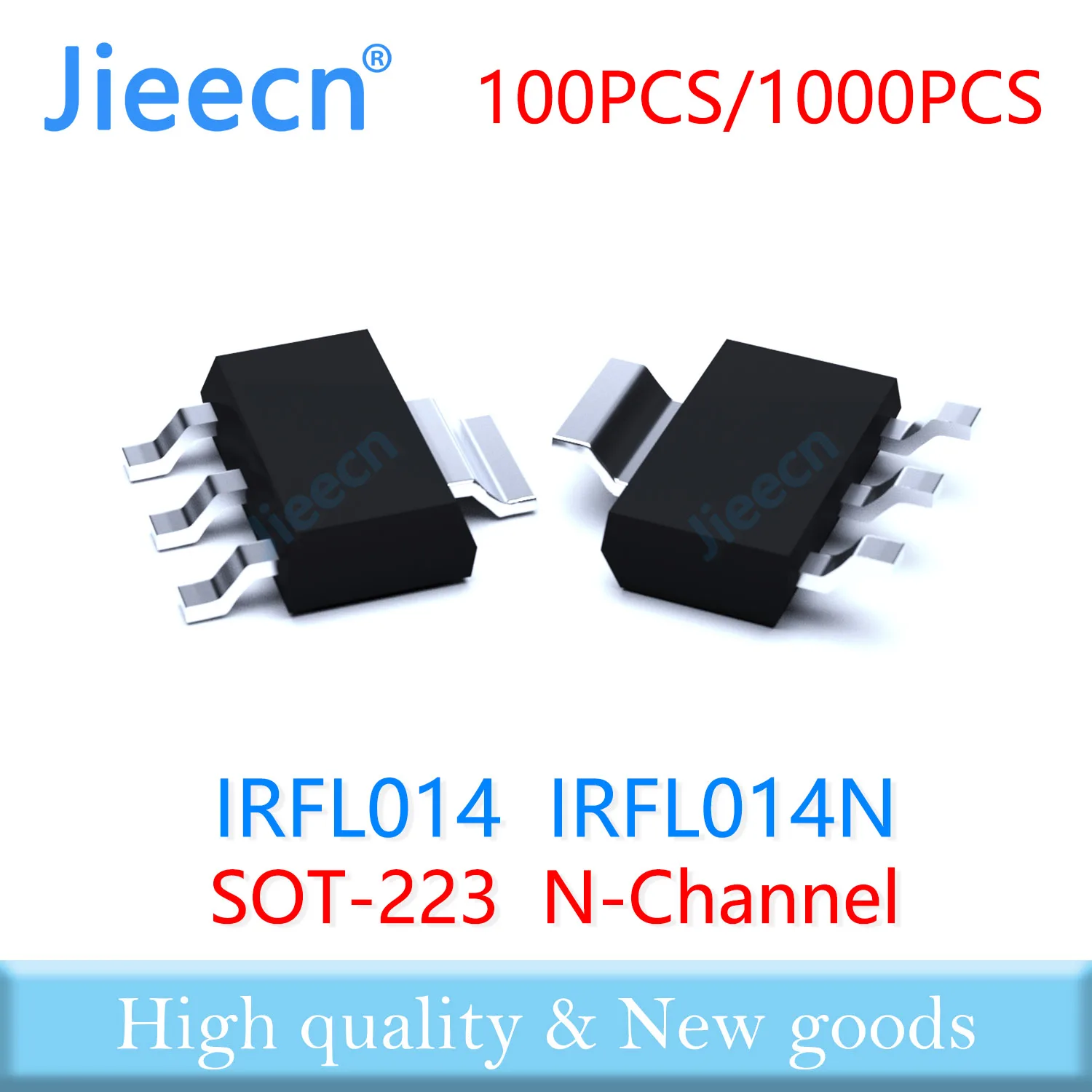 Jieecn 100PCS 1000PCS IRFL014 60V 2.7A IRFL014N 55V 1.9A SOT223 High Quality Made in China N-Channel IRFL014PBF IRFL014NPBF 