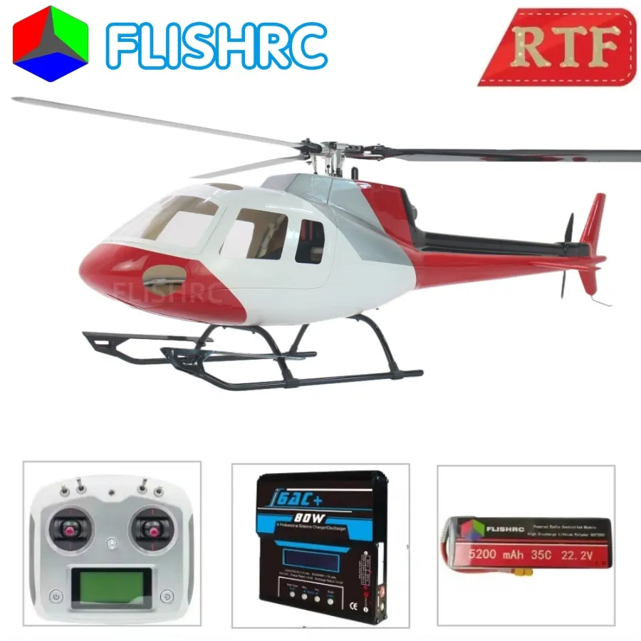 FL500 FLISHRC AS350 500 Size Scale Helicopter 6CH RC Helicopter GPS with H1 Flight Control RTF Hobby,Outdoor Fun