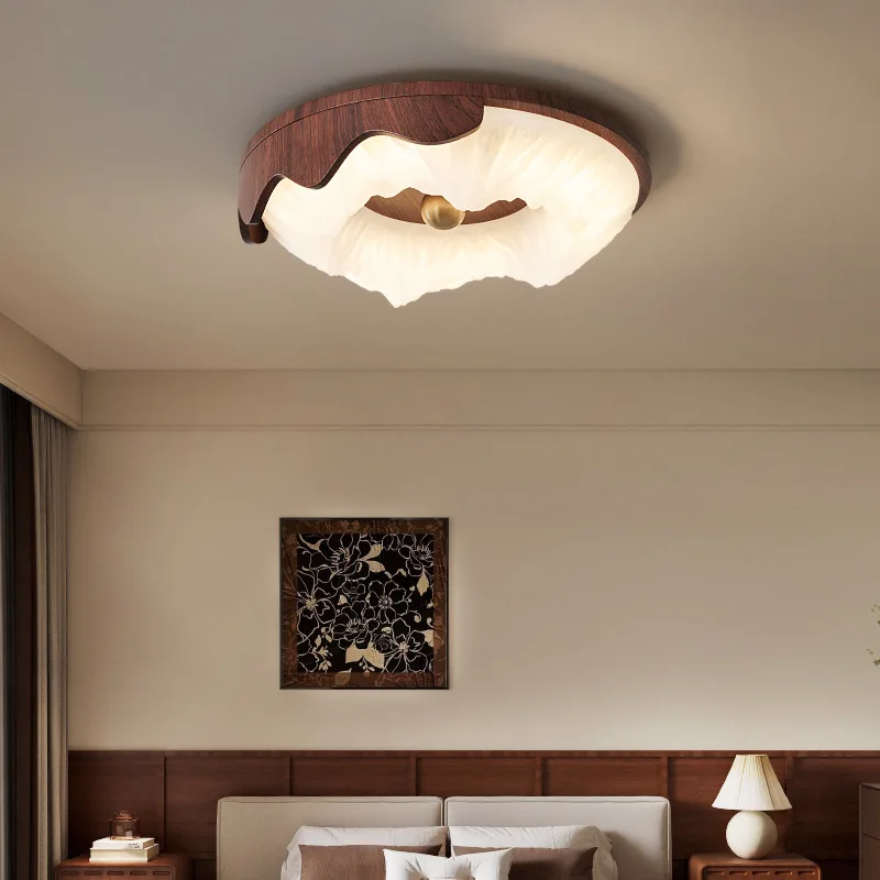 Medieval, walnut color, master bedroom, ceiling lamp, personality, creativity, warmth, study