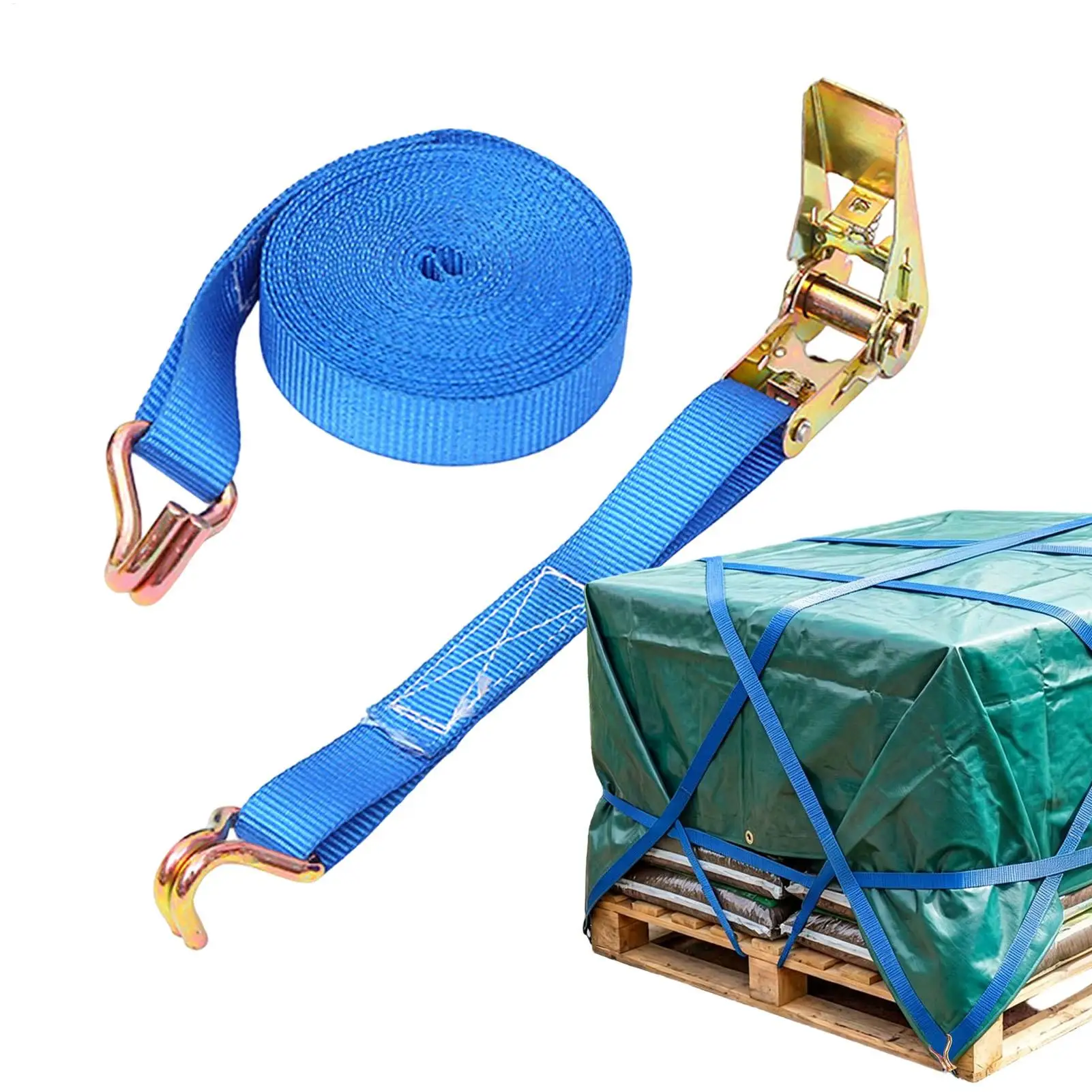 Ratchet Straps 1pc Lorry Lashing Handy Straps Thickened Tightening Car Strapping Rope for truck RV Bike Kayak Boat Furniture