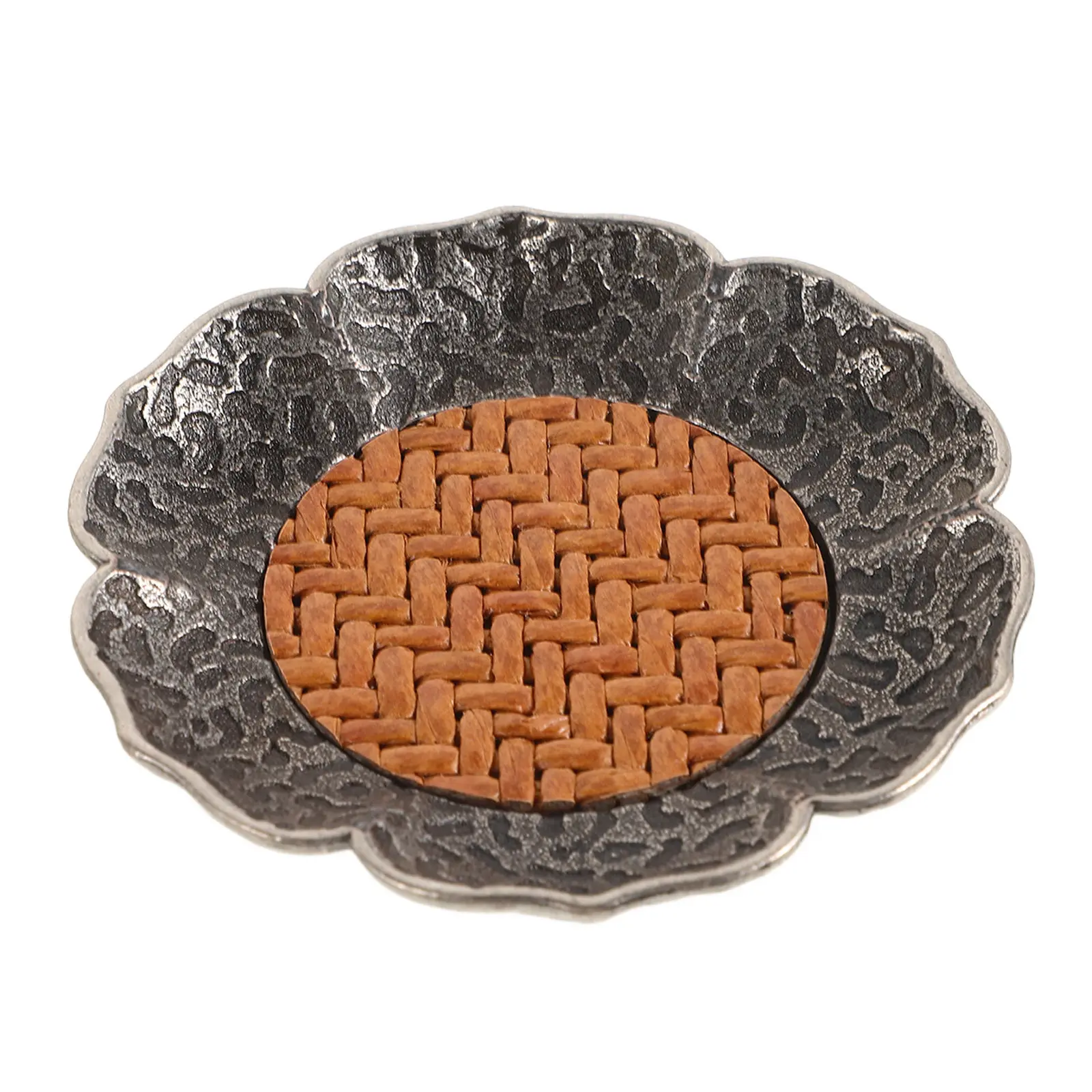 Alloy Lotus Flower Coaster Metal Cup Mat Teacup Holder Coffee Saucer Office Tea Tray Home Decorative Teacup Storage Holder