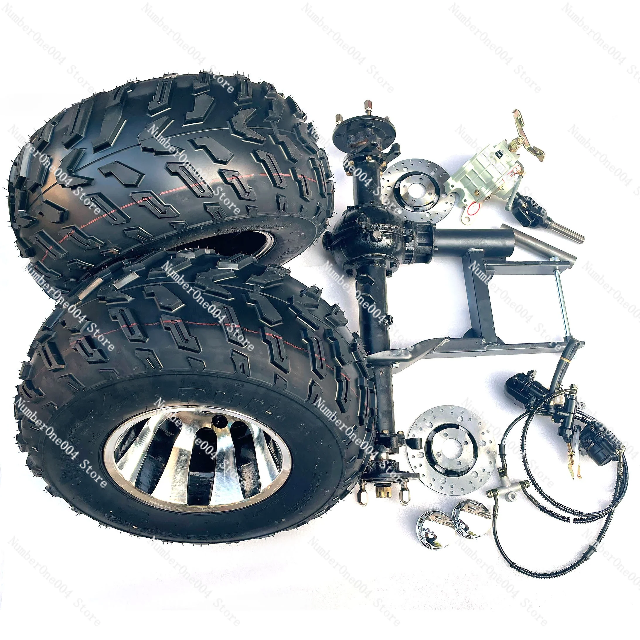 Modified Three-Wheel Four-Wheel Motorcycle Kart ATV Axle Drive Rear Axle Differential Rear Axle 10-Inch Tire