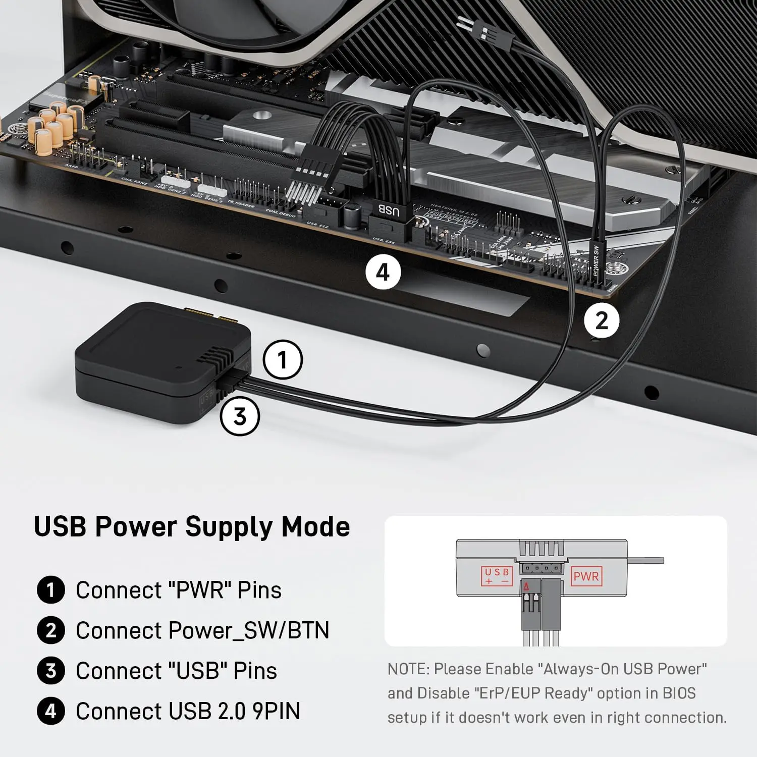 Wireless PC Power Button with PCIe Receiver description 6