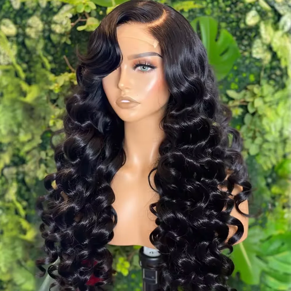 

36-дюймовые человеческие волосы 13X4 Свободный парик с глубокими волнами Фронтальный парик 13X6 Hd Парики из кружева спереди Бразильский парик с свободными волнистыми волосами для чернокожих женщин Выбор