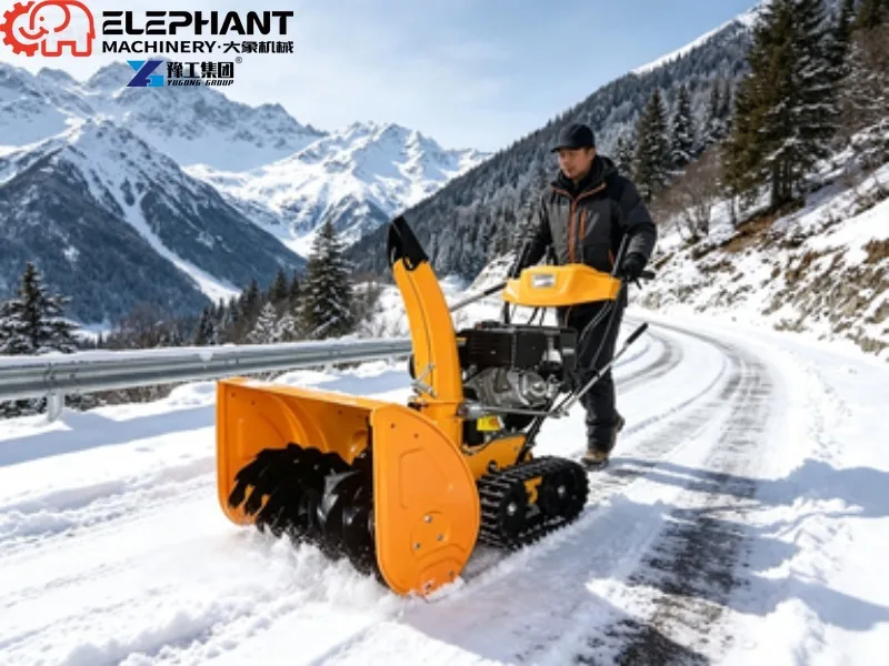 Walk-Behind Wheeled Snow Blower Self Propelled Snow Thrower For Driveway Sidewalk Residential Snow Clearing