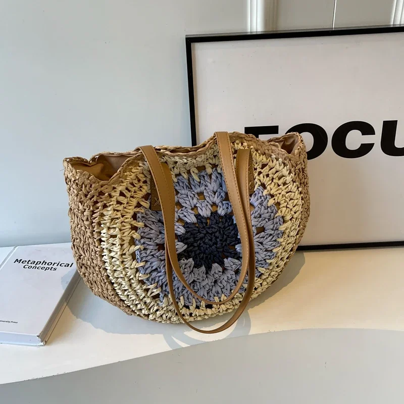 

Summer Large Capacity Fabric Zipper Shoulder Bags Female Bags on Sale 2025 Fashion Patchwork Commuting Women's Handbags