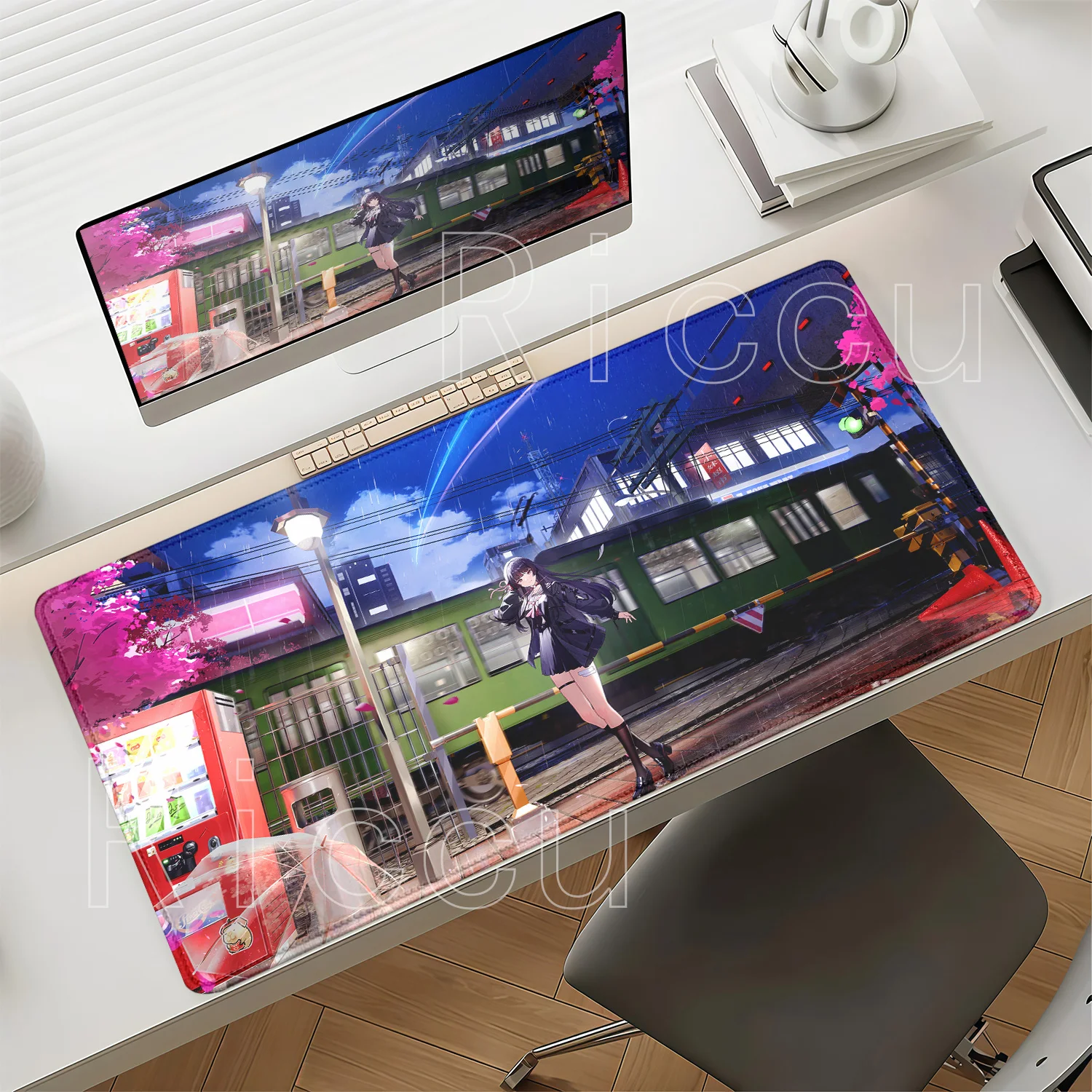 Kuchiba Chisa Wuthering Waves WuWa Mouse Pad PC Gaming Office Non-slip E-sports Keyboard Desk Mat Overlock HD Printing Mousepad