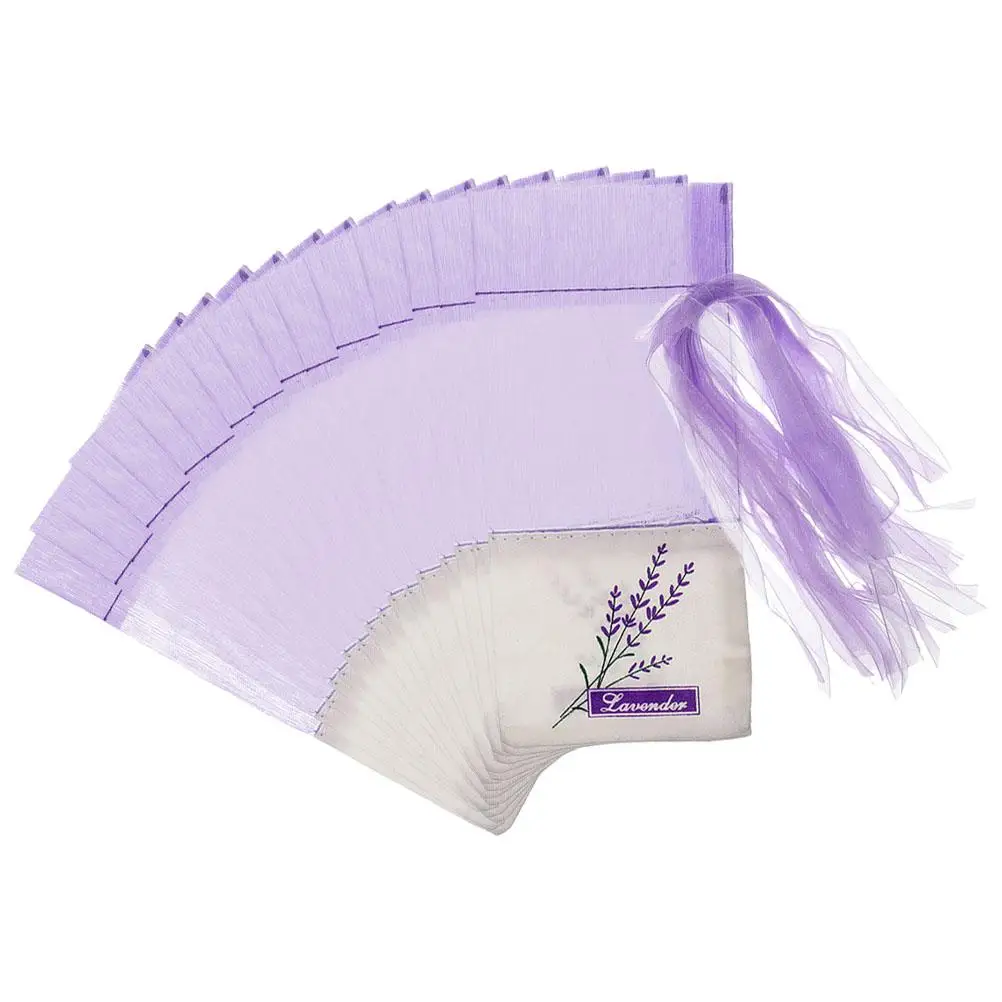 

50Pcs Deep Purple Lavender Sachet Bags Empty Home Fragrance Pouches Spice Insect Air Freshener Decorative ganizer Gift Storage