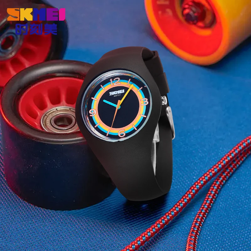 SKMEI New Fashion Japan Quartz Movement Children Sports Watches Waterproof Kids Wristwatches For Boys Girls Clock 3 Colors