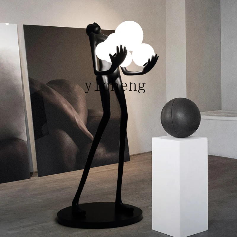 YFY  large shopping mall exhibition hall sales department living room decoration process resin sculpture ball landing