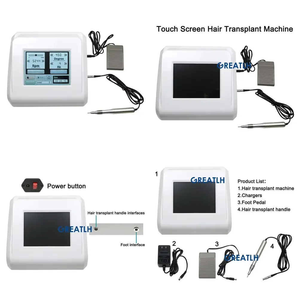 Touch Screen Hair Follicle Collecting Instrument Digital Count Display Salon Hair Care Extracting Equipment